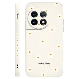 Smiling Daisy Phone Case For Oneplus 13 13R 12 12R 11 11R 10 10R 10T 9R 9RT 9 8T 8 7 7T Pro 5G Liquid Silicone Cover