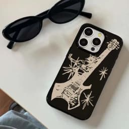 Korean Trend Guitar Soft Phone Case For iPhone 16 11 12 13 14 15 Pro XS MAX XR 7 8 Plus SE 2022 2020 16E Shockproof Back Cover