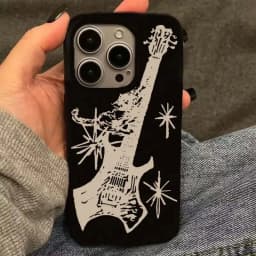 Korean Trend Guitar Soft Phone Case For iPhone 16 11 12 13 14 15 Pro XS MAX XR 7 8 Plus SE 2022 2020 16E Shockproof Back Cover