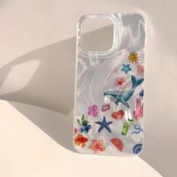 Seashell Starfish Pattern Phone Case For iPhone 16 11 13 14 15 16 Pro Max 16E 7 8 15 Plus X XS Max XR SE2 Feather Texture Cover