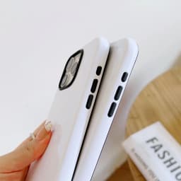 Amberstone Phone Case for iPhone 17 16 15 14 13 12 11 X XS XR XSMAX 7 8 Air Pro Max Plus Luxury Double-layer Back Cover
