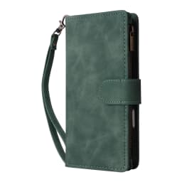 Premium Leather Wallet Case For iPhone 16 15 14 13 12 11 17 Pro Max Plus 17Air 16e Zipper Wallet Card Slots Magnetic Flip Cover