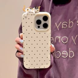 Cute 3D Cat Dot Leather Phone Case For iPhone 15 16 11 12 13 14 Pro Max 15 Plus iPhone17 17 Lovely Cartoon Cat Shockproof Cover
