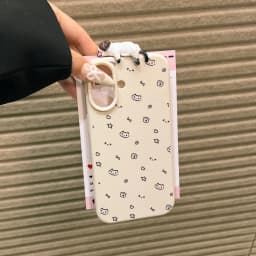 Cute 3D Cat Dot Leather Phone Case For iPhone 15 16 11 12 13 14 Pro Max 15 Plus iPhone17 17 Lovely Cartoon Cat Shockproof Cover