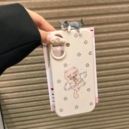 Cute 3D Cat Dot Leather Phone Case For iPhone 15 16 11 12 13 14 Pro Max 15 Plus iPhone17 17 Lovely Cartoon Cat Shockproof Cover
