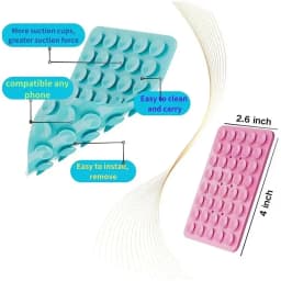 Silicone Suction Cup Phone Mount Hands-Free Mobile Stand Airplane Travel Essential Compatible with Any Smartphone