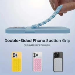 Silicone Suction Cup Phone Mount Hands-Free Mobile Stand Airplane Travel Essential Compatible with Any Smartphone