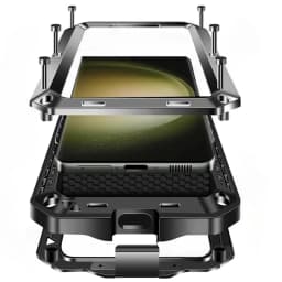 Armor Aluminum Metal Case Shockproof Cover For Samsung S25 S24 S23 S22 S21 S20 Note 20 10 Ultra S10 9 8 Plus Heavy Duty Tank