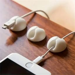 10pcs Candy Color Cable Clip Cable Holder Adhesive Wire Keeper Cord Cable Organizer for Home Office Under Desk Management