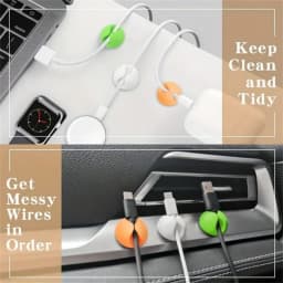 10pcs Candy Color Cable Clip Cable Holder Adhesive Wire Keeper Cord Cable Organizer for Home Office Under Desk Management