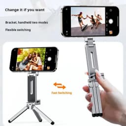 For Magsafe Plane Phone Holder Portable Magnetic Phone Holder Aluminum Alloy 360° Rotating Foldable Tripod for Travel/Car/Desk