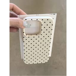 1pc White Polka Dot Pattern Full Coverage TPU Shockproof Phone Case Compatible With Apple 16, 15, 14, 13, 12, 11 Pro Max