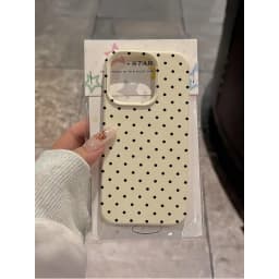 1pc White Polka Dot Pattern Full Coverage TPU Shockproof Phone Case Compatible With Apple 16, 15, 14, 13, 12, 11 Pro Max