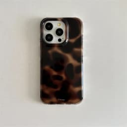 Large hole IND | Transparent amber brown | Irregular blending | friend gift |  for iPhone 11 12 13 14 15 16 17 Pro Max