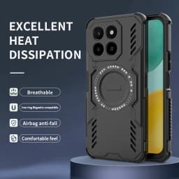 Breathable Heat Dissipation Magnetic Phone Case For Honor X6C X7C X8C Four Corner Shockproof TPU Frame Hard Plastic Back Cover