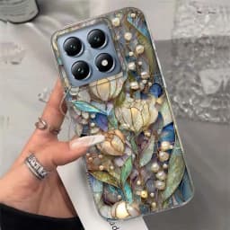 Phone Case for Xiaomi 14T 15T 13T Pro 11 Lite Poco X5 X7 Pro X3 NFC X6 M6 C65 Artistic Morning Glory Rose Flowers Couple Cover
