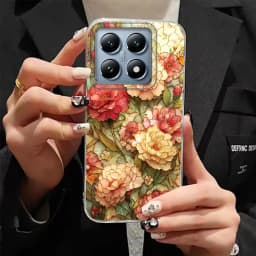 Phone Case for Xiaomi 14T 15T 13T Pro 11 Lite Poco X5 X7 Pro X3 NFC X6 M6 C65 Artistic Morning Glory Rose Flowers Couple Cover