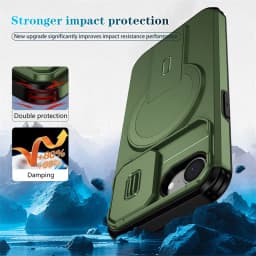 Armor Funda For iPhone 16e Case Slide Lens Protect Coque For iPhone 16 e iPhone16e For Magsafe Magnetic Wireless Charging Cover