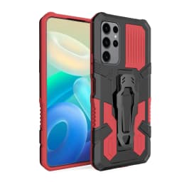 Belt Clip Armor Phone Case for Samsung Galaxy S24 S23 S22 S21 S20 FE Plus Note 20 Ultra 5G Plastic Stand Holder Cover Shockproof