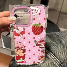 Strawberry Shortcake Wave Phone Case For iPhone 17 16 16e 15 14 13 12 11 Mini Pro Max X XR XSMax 7 8 Air Plus Transparent Cover