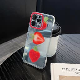 Strawberry Shortcake Wave Phone Case For iPhone 17 16 16e 15 14 13 12 11 Mini Pro Max X XR XSMax 7 8 Air Plus Transparent Cover