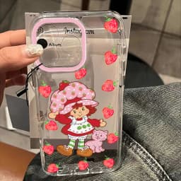 Strawberry Shortcake Wave Phone Case For iPhone 17 16 16e 15 14 13 12 11 Mini Pro Max X XR XSMax 7 8 Air Plus Transparent Cover