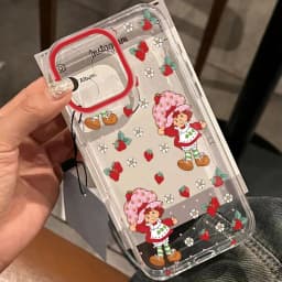 Strawberry Shortcake Wave Phone Case For iPhone 17 16 16e 15 14 13 12 11 Mini Pro Max X XR XSMax 7 8 Air Plus Transparent Cover