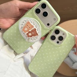 Ins Simple Polka Dot Magnetic Phone Case for iPhone 17pro 16 17 Promax 15Pro Max Cover with Magsafe Holder Shockproof Funda