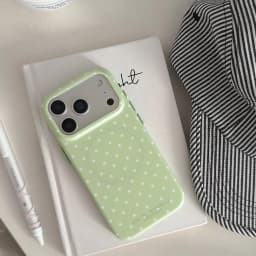 Ins Simple Polka Dot Magnetic Phone Case for iPhone 17pro 16 17 Promax 15Pro Max Cover with Magsafe Holder Shockproof Funda