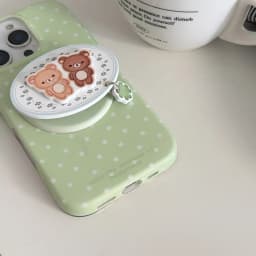 Ins Simple Polka Dot Magnetic Phone Case for iPhone 17pro 16 17 Promax 15Pro Max Cover with Magsafe Holder Shockproof Funda