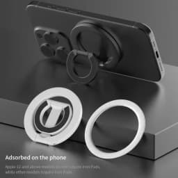 Double Sided Magnetic Phone Finger Ring Holder 360 Degree Rotation Mobile Phone Stand For Magsafe Magnet Bracket For iPhone 17