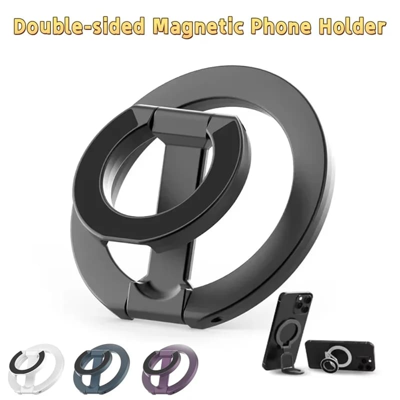 Double Sided Magnetic Phone Finger Ring Holder 360 Degree Rotation Mobile Phone Stand For Magsafe Magnet Bracket For iPhone 17