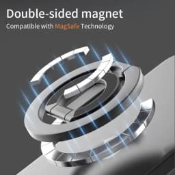Double Sided Magnetic Phone Finger Ring Holder 360 Degree Rotation Mobile Phone Stand For Magsafe Magnet Bracket For iPhone 17