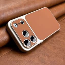Brand New Luxury Upgrade Model Orange Retro Faux Leather Phone CaseiPhone 17Air 16 15 14  17Pro 17PromaxSoft Edge Hard Case