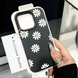 Daisy Flower Silicone Lichee Pattern Case For Xiaomi 15T 14T Pro 15 Ultra 13T POCO X7 X6 X5 Pro F7 F6 F5 X3 GT M4 M6 M7 X4 NFC