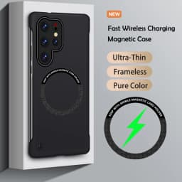Ultra Slim Magnetic Frameless Solid Color Phone Case for Samsung S26 S25 FE Edge S24 S23 S22 S21 FE Plus Ultra Magsafe Cover