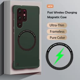 Ultra Slim Magnetic Frameless Solid Color Phone Case for Samsung S26 S25 FE Edge S24 S23 S22 S21 FE Plus Ultra Magsafe Cover