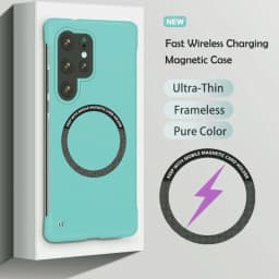 Ultra Slim Magnetic Frameless Solid Color Phone Case for Samsung S26 S25 FE Edge S24 S23 S22 S21 FE Plus Ultra Magsafe Cover