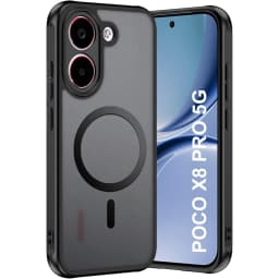 Airbag Matte Armor Rugged Hard Phone Case for Xiaomi POCO X8 Pro Max Strong Magnetic Wireless Charger Anti Dorp Protect Cover