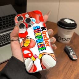 Cute Kinder Surprise Eggs Logo TPU Silicone Case For IPhone 11 12 13 14 15 16 17 Pro Max Shockproof Clear Back Cover