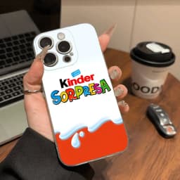 Cute Kinder Surprise Eggs Logo TPU Silicone Case For IPhone 11 12 13 14 15 16 17 Pro Max Shockproof Clear Back Cover