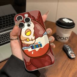 Cute Kinder Surprise Eggs Logo TPU Silicone Case For IPhone 11 12 13 14 15 16 17 Pro Max Shockproof Clear Back Cover