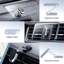 Magnetic Car Mobile Phone Holder Foldable Phone Bracket Magnet Cell Phone Stand GPS Navigation Support For iPhone Xiaomi Huawei