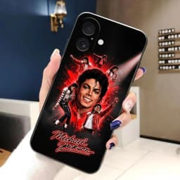 Phone Case For iphone 17 AIR 17E 16E SE4 16 15 14 8 7 Plus 13 12 11 Pro XR Max TPU Funda Shell Cover M-Michael J-Jackson Singer