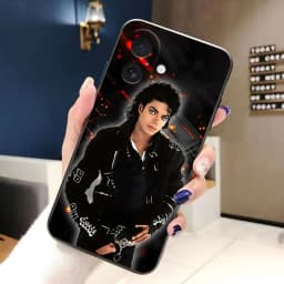 Phone Case For iphone 17 AIR 17E 16E SE4 16 15 14 8 7 Plus 13 12 11 Pro XR Max TPU Funda Shell Cover M-Michael J-Jackson Singer
