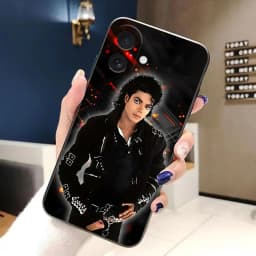 Phone Case For iphone 17 AIR 17E 16E SE4 16 15 14 8 7 Plus 13 12 11 Pro XR Max TPU Funda Shell Cover M-Michael J-Jackson Singer