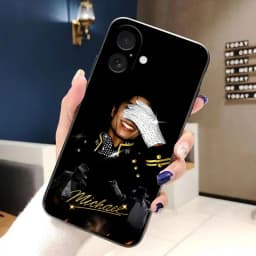 Phone Case For iphone 17 AIR 17E 16E SE4 16 15 14 8 7 Plus 13 12 11 Pro XR Max TPU Funda Shell Cover M-Michael J-Jackson Singer