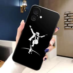 Phone Case For iphone 17 AIR 17E 16E SE4 16 15 14 8 7 Plus 13 12 11 Pro XR Max TPU Funda Shell Cover M-Michael J-Jackson Singer