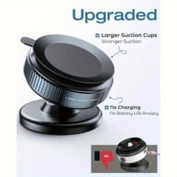 Magnetic Phone Holder Foldable Design 360° Adjustable Vacuum Car Mount For Cell Phone For iphone Live Streaming