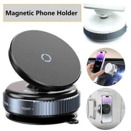 Magnetic Phone Holder Foldable Design 360° Adjustable Vacuum Car Mount For Cell Phone For iphone Live Streaming